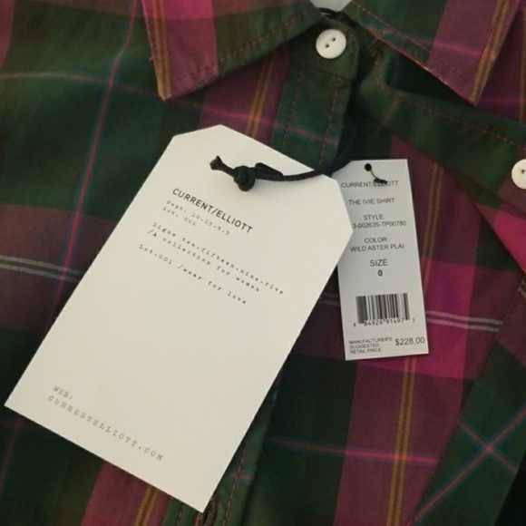 CURRENT/ELLIOTT // ivie plaid overlap back shirt - Picture 8 of 8